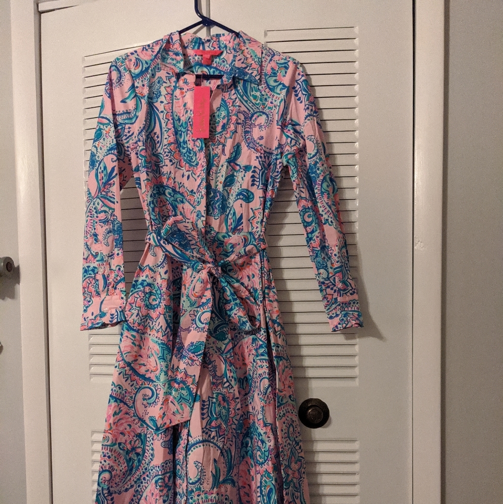 NWT Lilly Pullitzer Mira Stretch Shirtdress